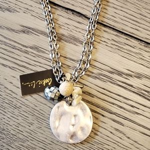 Cookie Lee NEW Shell and Raffia Necklace